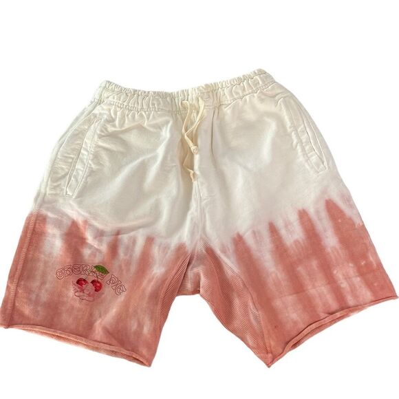 Boys Lie Cherry Pie Dip Dye Shorts Pockets Drawstring Thick Terry Knit Pull-On